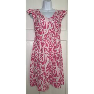 Lilly Pulitzer Pink and White Midi Dress